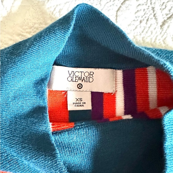 Victor Glemaud Cropped Long Sleeve Strip Sweater Sz XS - Picture 6 of 16